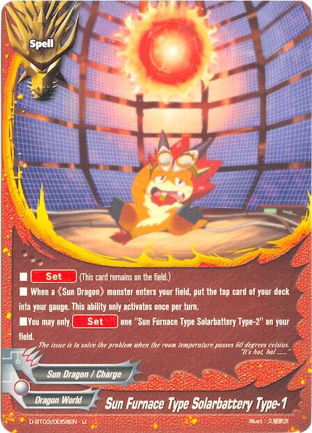 Sun Furnace Type Solarbattery Type-1