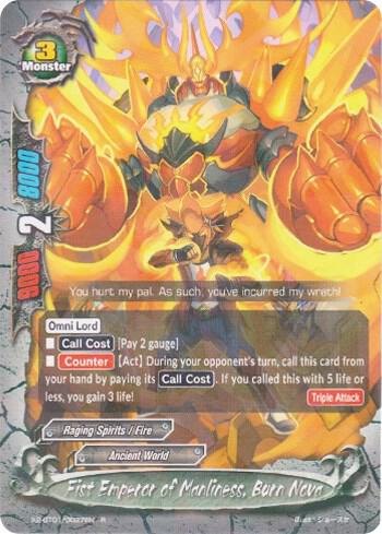 Fist Emperor of Manliness, Burn Nova