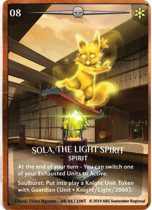 Sola, the Light Spirit (Bronze Metal) (ARG September 2019 Regional)