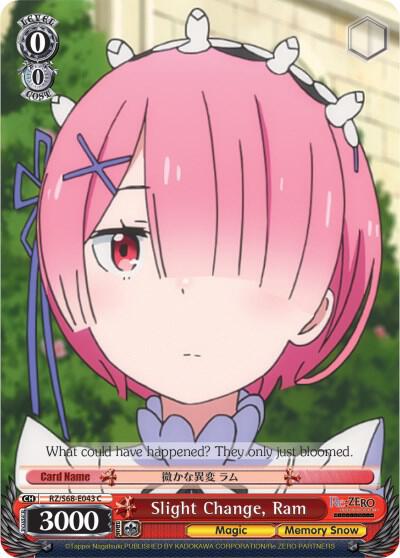 Slight Change, Ram