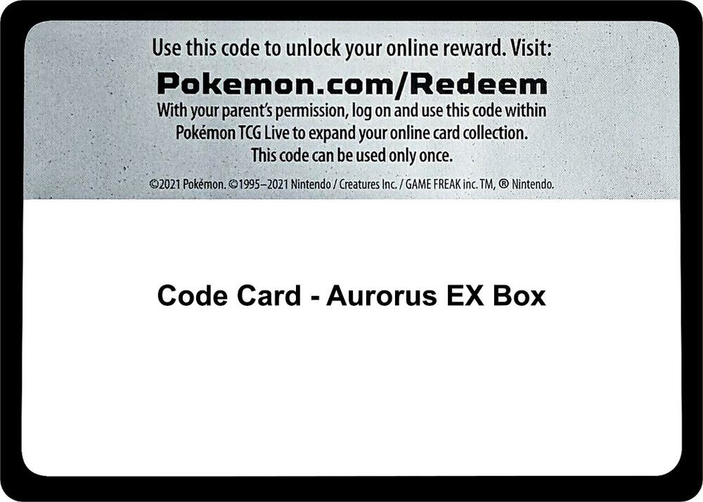 Code Card - Aurorus EX Box
