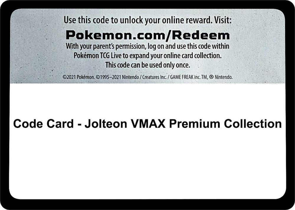 Code Card - Jolteon VMAX Premium Collection