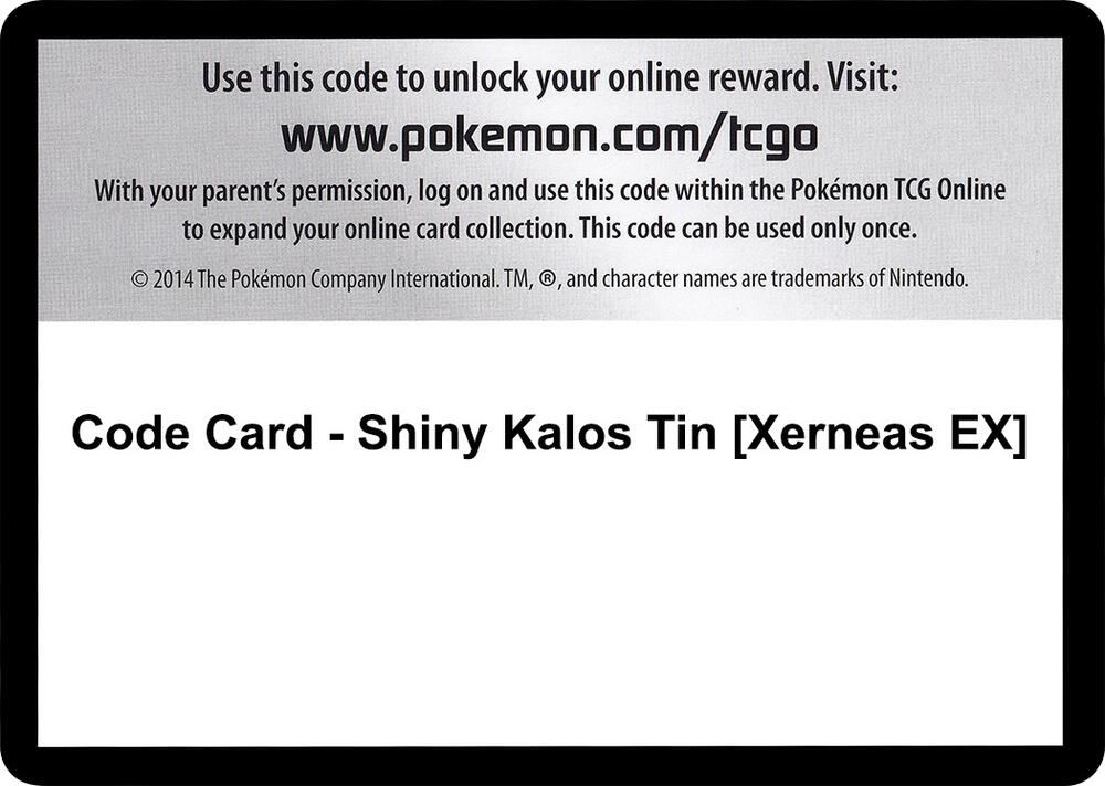 Code Card - Shiny Kalos Tin [Xerneas EX]