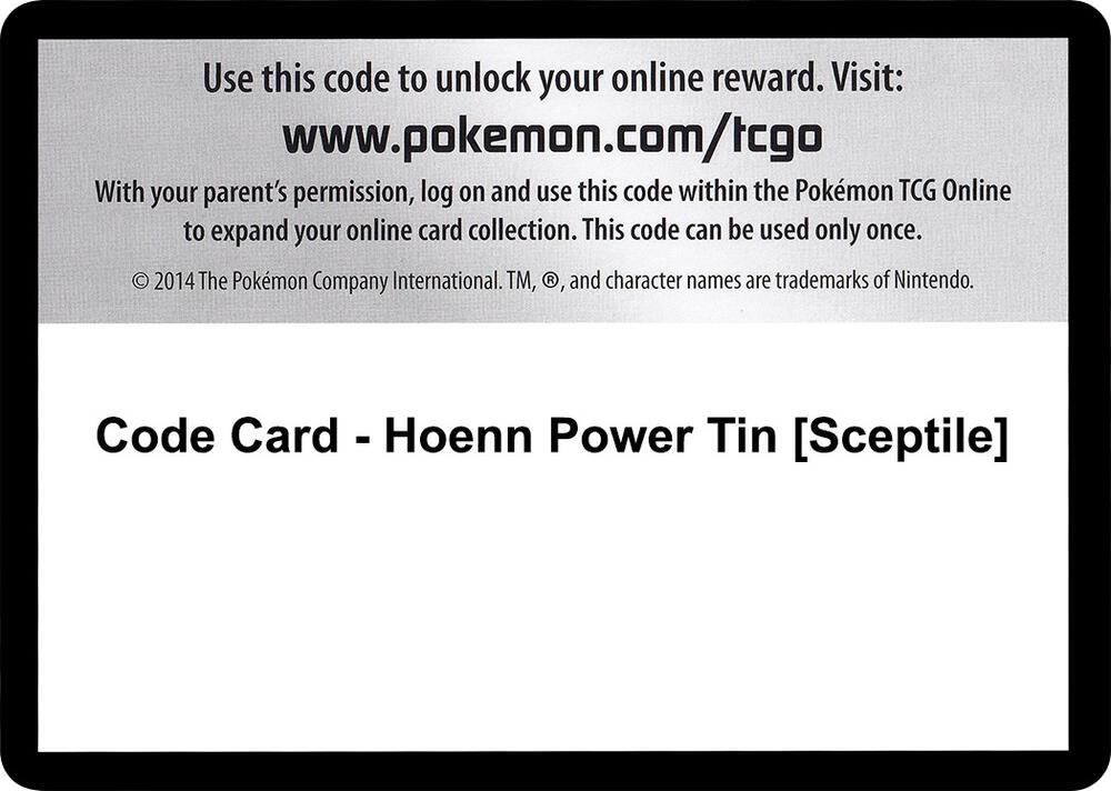 Code Card - Hoenn Power Tin [Sceptile]