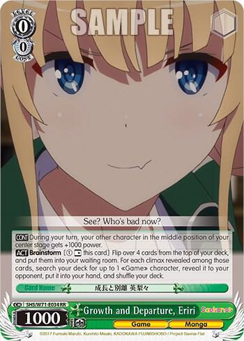 Growth and Departure, Eriri