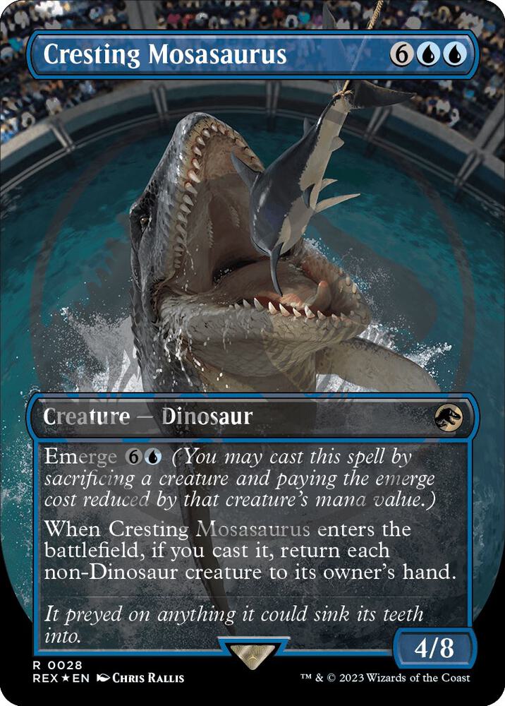 Cresting Mosasaurus (Borderless) (Emblem)