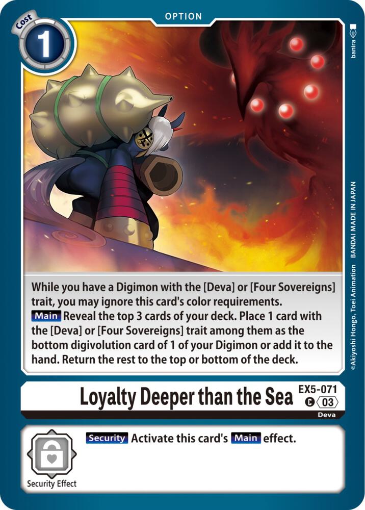 Loyalty Deeper than the Sea