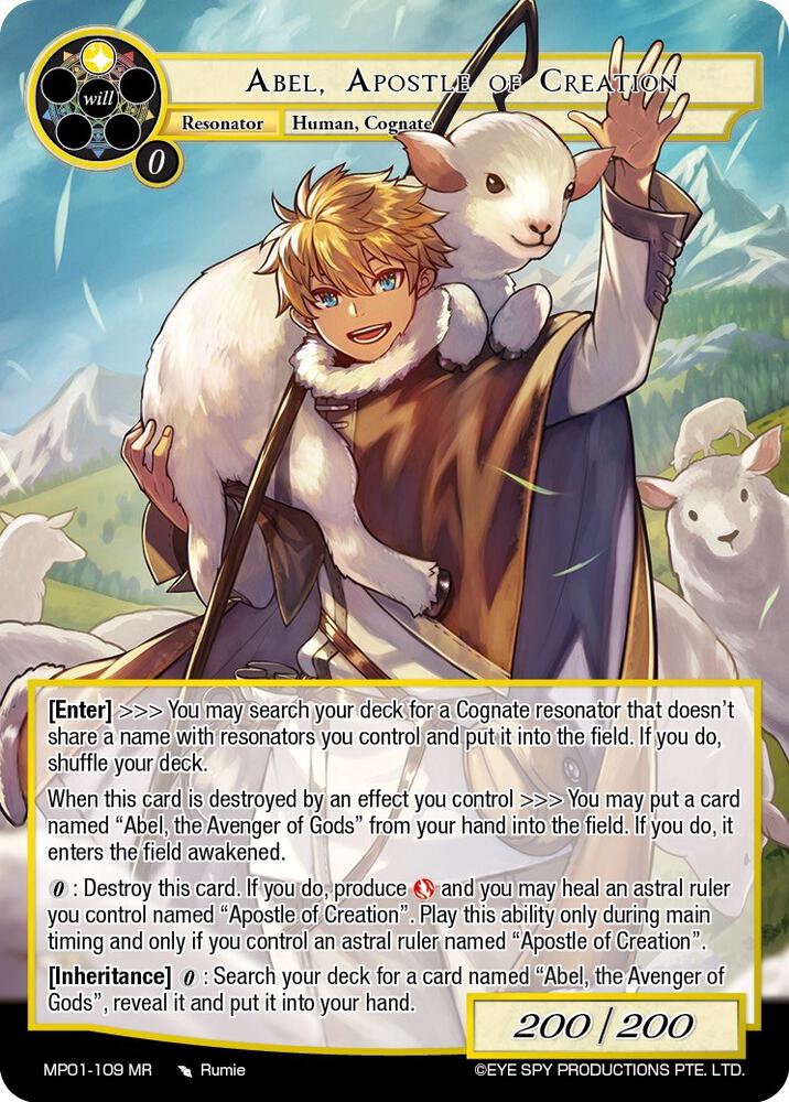 Abel, Apostle of Creation