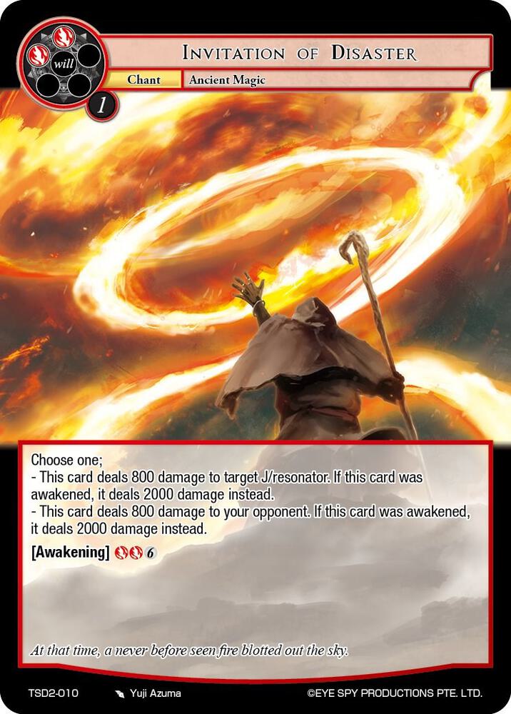 Invitation of Disaster