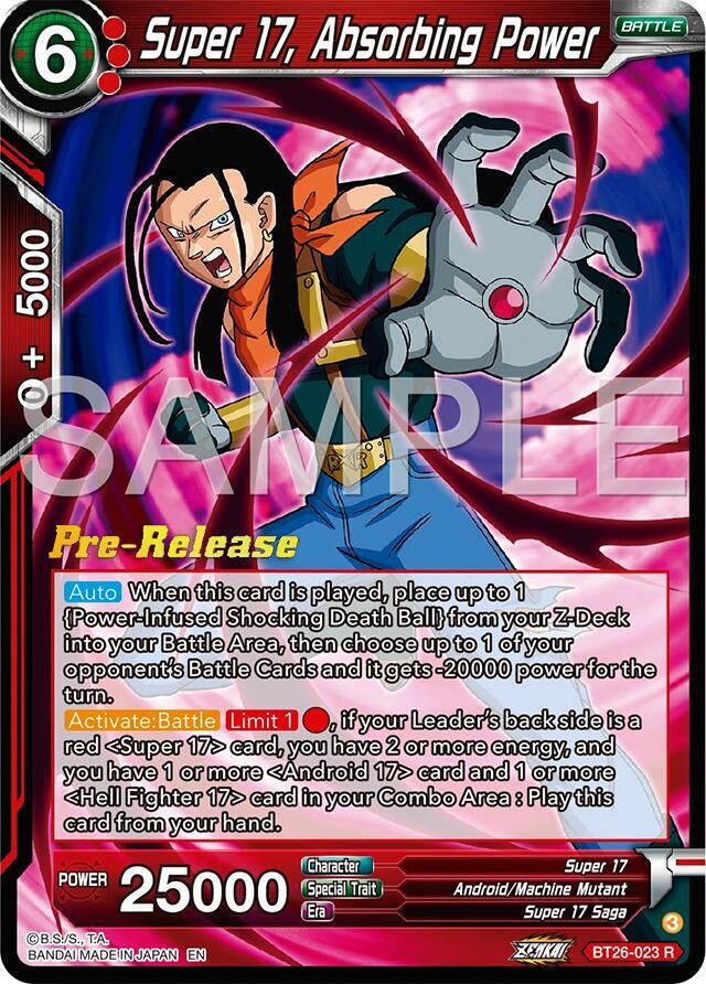 Super 17, Absorbing Power
