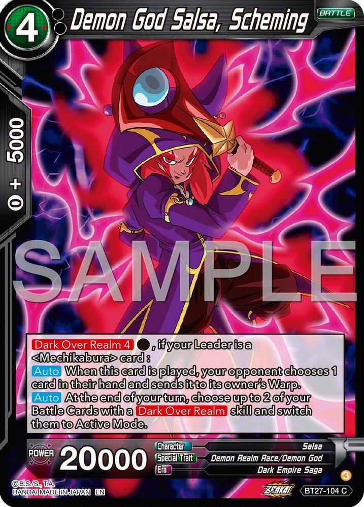 Demon God Salsa, Scheming