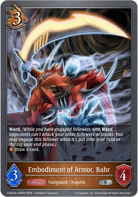 Embodiment of Armor, Bahr