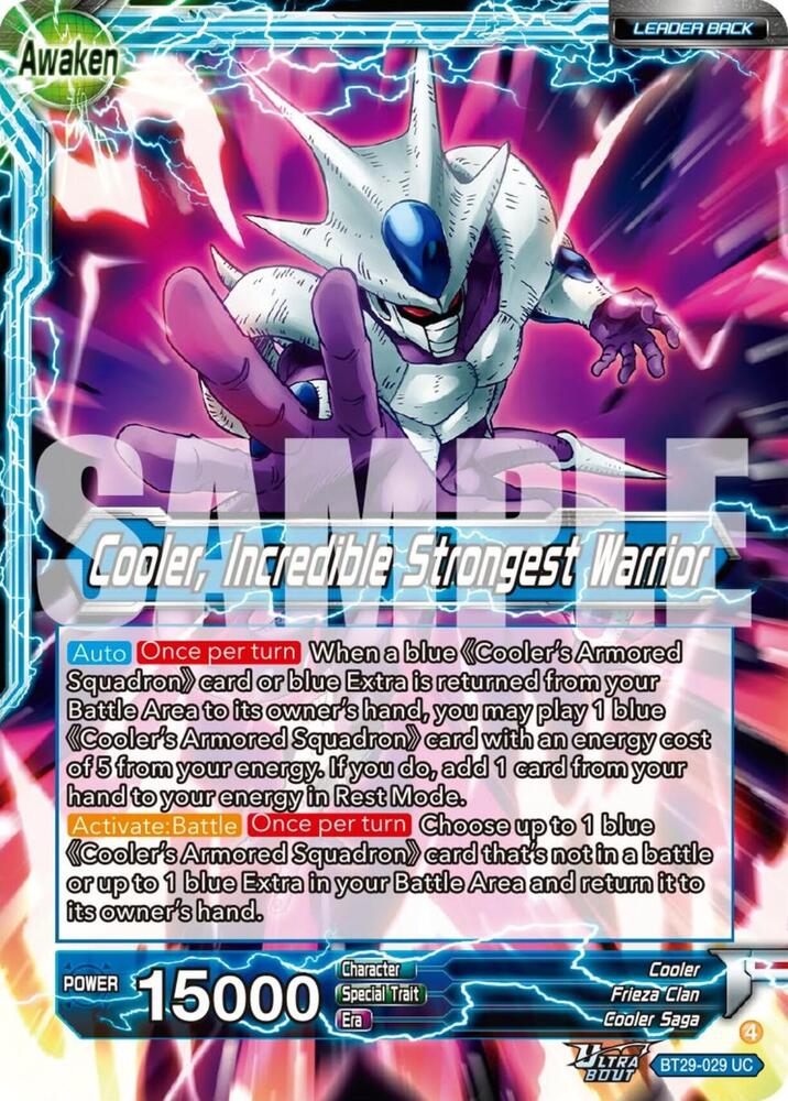 Cooler // Cooler, Incredible Strongest Warrior