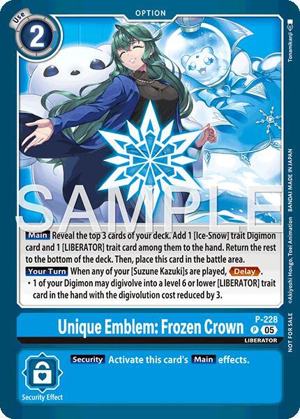 Unique Emblem: Frozen Crown (Dawn of Liberator Box Topper)