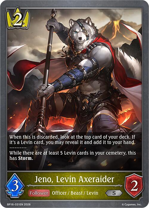 Jeno, Levin Axeraider