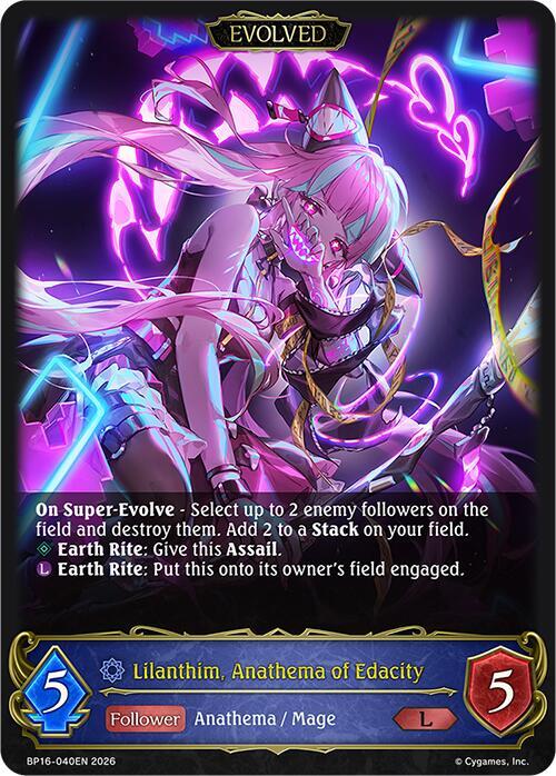 Lilanthim, Anathema of Edacity (Evolved)