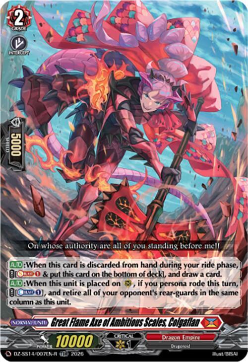 Great Flame Axe of Ambitious Scales, Colgaflan (TDR)